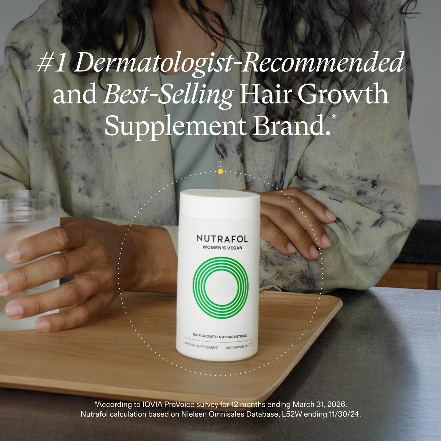 Nutrafol Women's Hair Growth Supplements, for Women 18-44 Years Old, Clinically Tested for Visibly Thicker, Stronger Hair, 100% Vegan Ingredients Beauty and Personal Care Nutrafol