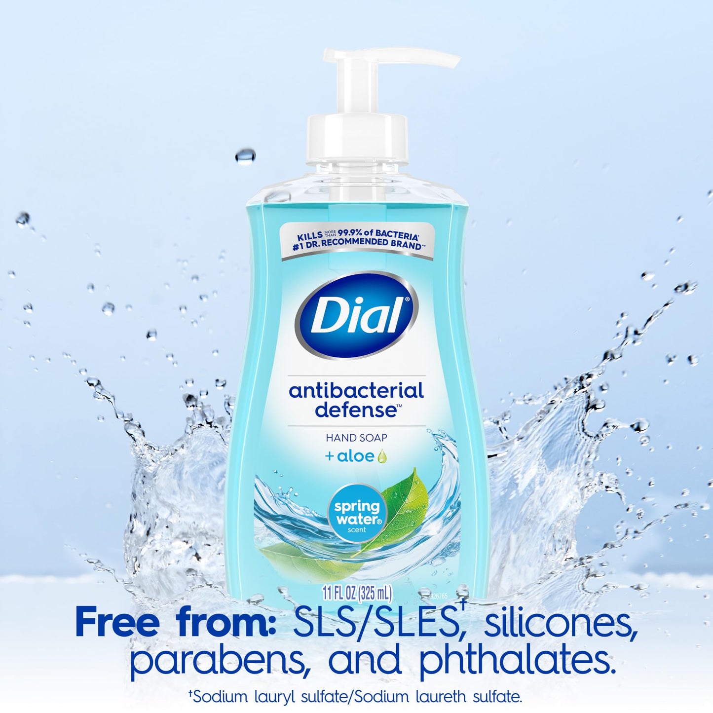 Dial Antibacterial Liquid Hand Soap, Spring Water, 11 fl oz (Pack of 4) Beauty & Personal Care Dial