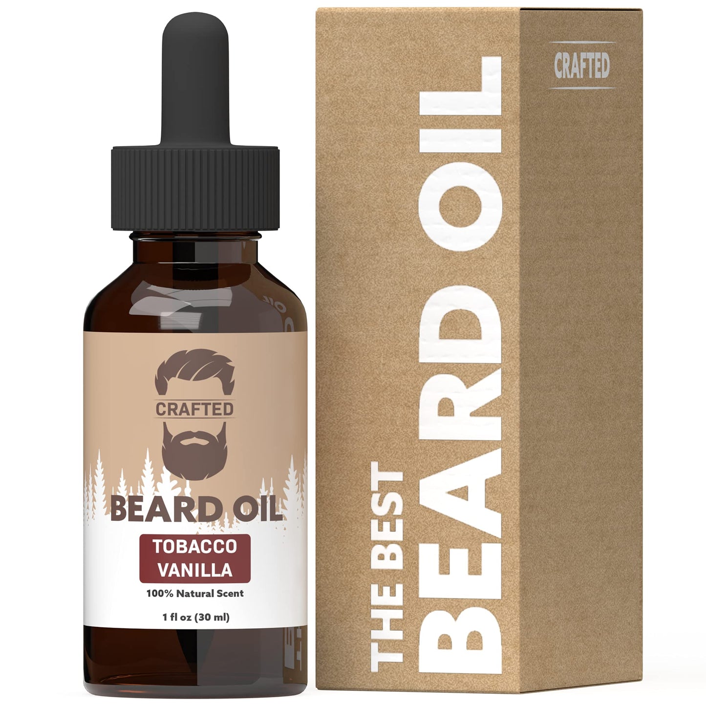 Crafted Beards Beard Oil Beard Oil Conditioner - Leave Your Beard Feeling Amazing - All Natural Ingredients - No Residue - Mustache Oil - 1oz - Made Beauty and Personal Care Crafted Beards