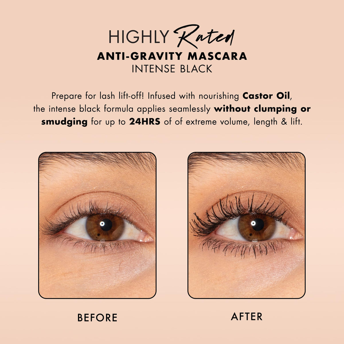 Milani Mascara Volume and Length, Highly Rated Anti-Gravity Black Shade with Castor Oil and Molded Hourglass Shaped Lash Coating Mascara Wand Beauty & Personal Care Milani