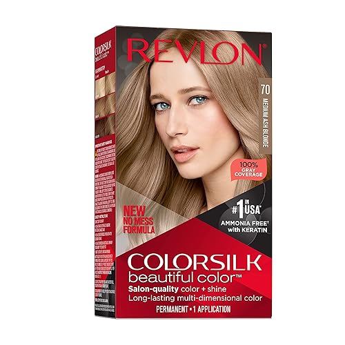 Revlon Colorsilk Beautiful Color Permanent Hair Color, Long-Lasting High-Definition Color, Shine & Silky Softness with 100% Gray Coverage, Ammonia Beauty & Personal Care REVLON