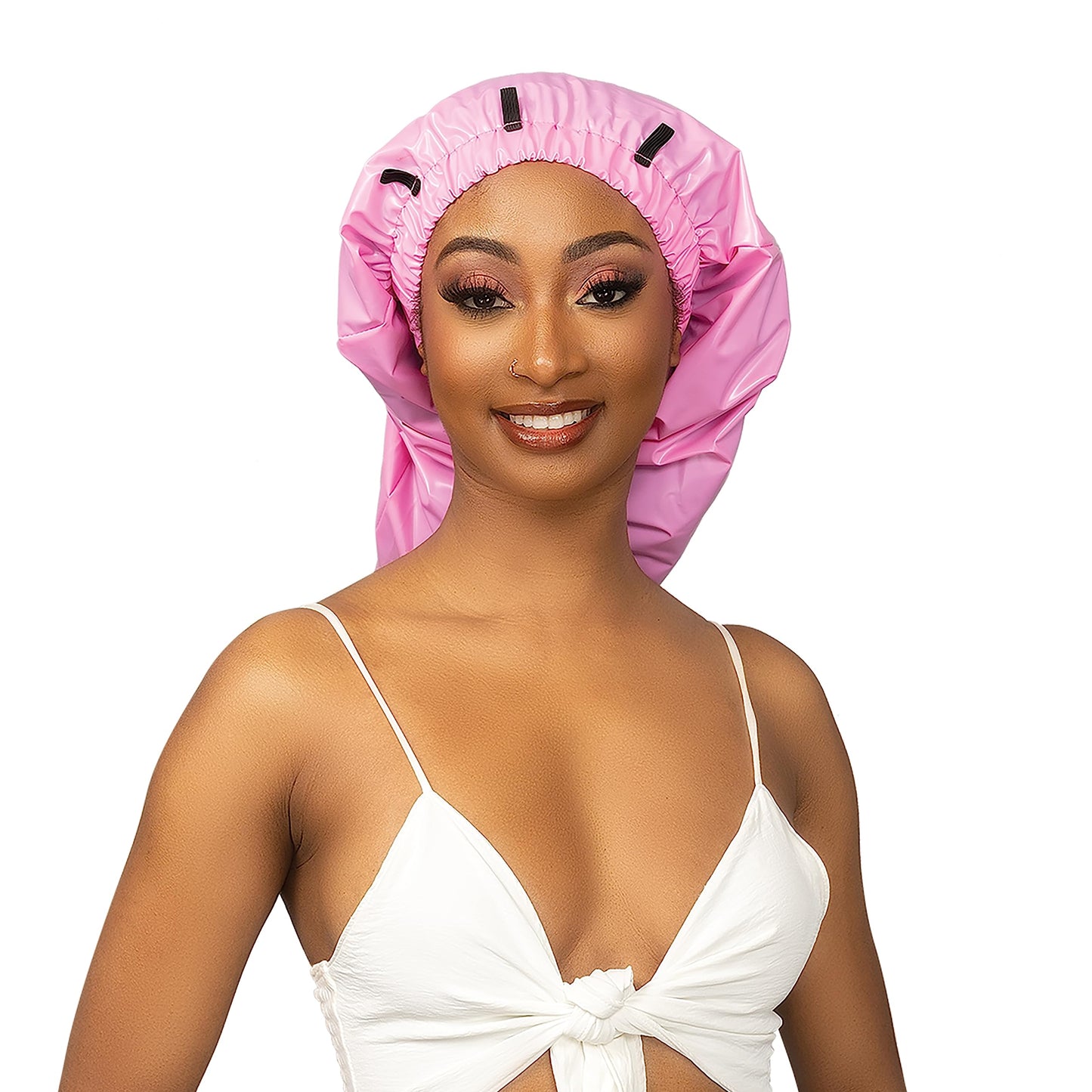 Esha Girl - Shower Cap for Extra Long Hair, Braids, Locs, Twists - Waterproof - Snug Fit Guarantees No Leaks - Easy Button Up (Light Blue, Long (22.3" Beauty and Personal Care Esha