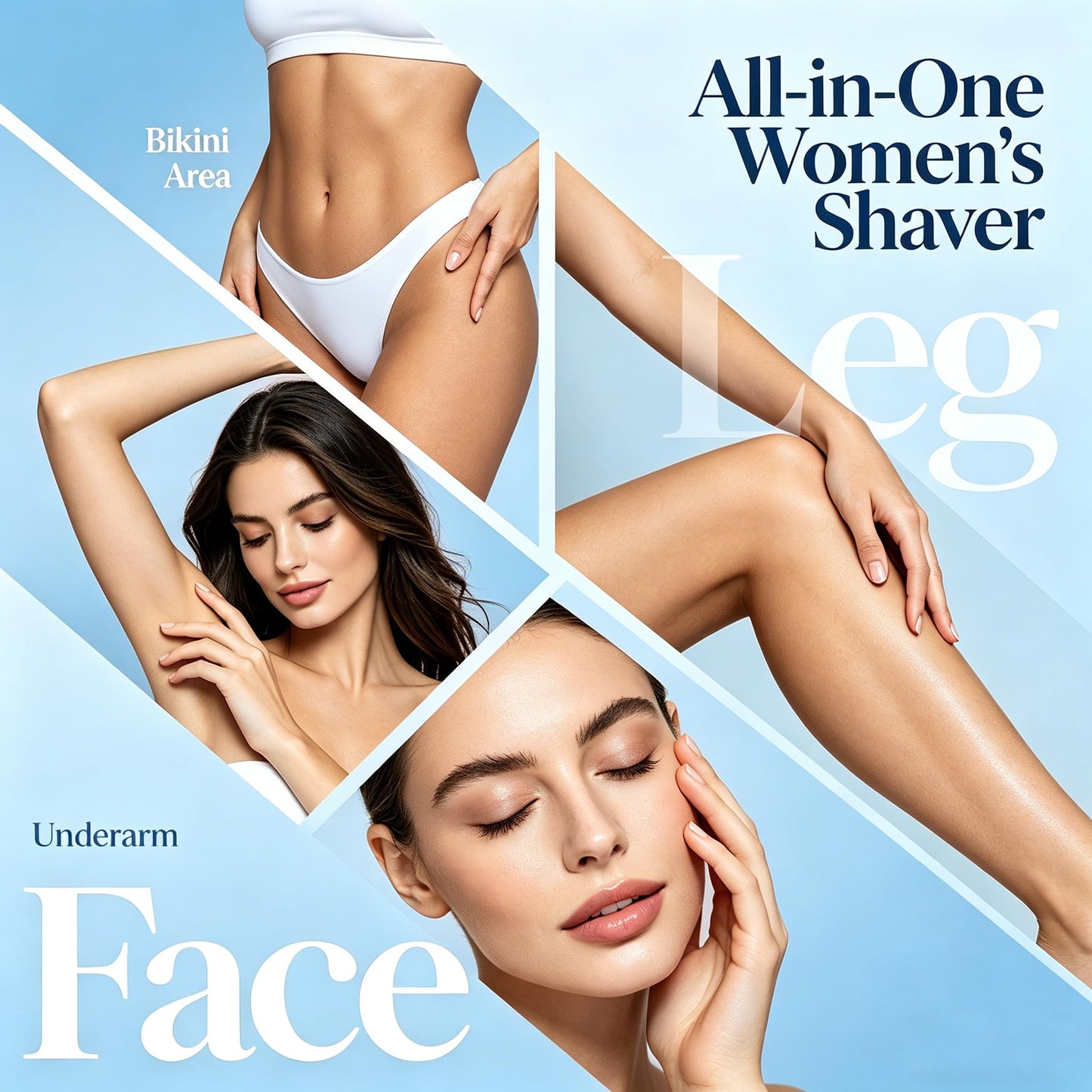 Bikini Trimmer for Women,2 in 1 Dual Head Bikini Shaver & Body Shaver,Cordless & Waterproof Electric Bikini Trimmer for Women, Painless Hair Removal Beauty and Personal Care RtLvio