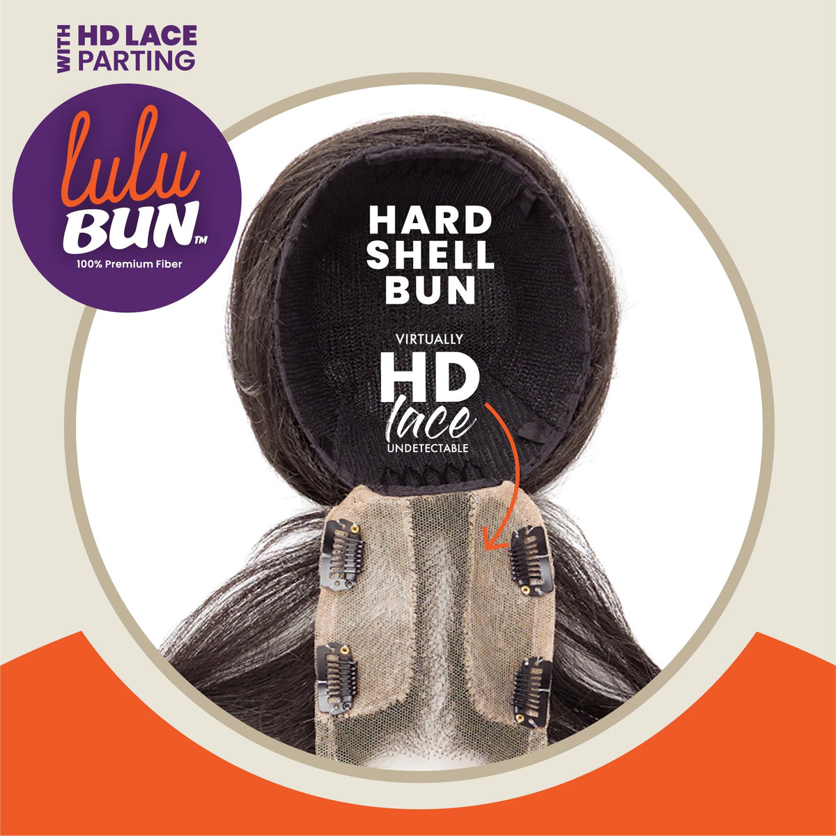 Sensationnel Lulu Bun Updo Hairextensions-Unit 1,2 DARKBROWN