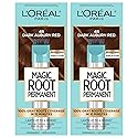 L’Oréal Paris Magic Root Permanent Hair Color, 10 Minute Hair Dye Kit to Rescue Roots with 100% Gray Hair Coverage, 4R Dark Auburn Red, 2 Pack Beauty & Personal Care L'Oreal Paris