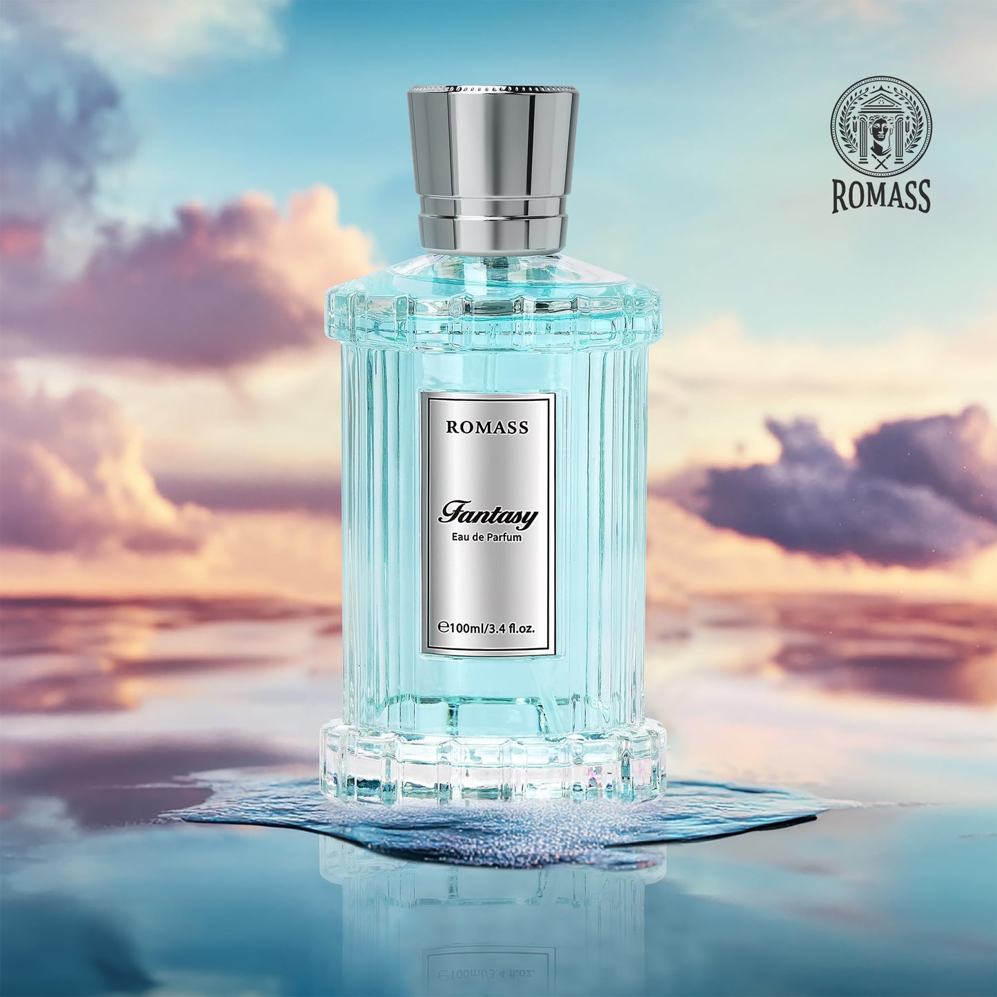 ROMASS Fantasy Unisex Eau de Parfum | Exotic Floral Woody Amber Fragrance with Orange Blossom, Jasmine, Rose, Vanilla & Cedar | 100ml/3.4oz Beauty & Personal Care ROMASS