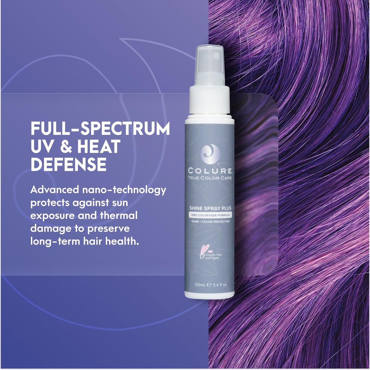 COLURE Shine Spray Plus 3.4 oz - Glossy High Shine Finishing Spray with Heat Protection and Anti Frizz Humidity Shield Beauty & Personal Care COLURE