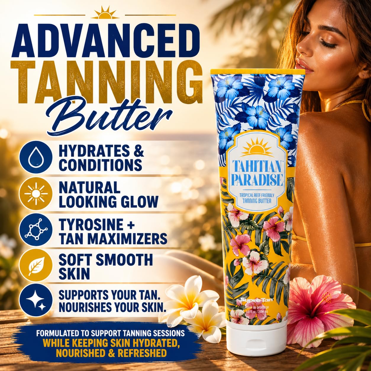 Tahitian Paradise Tropical Reef Friendly Tanning Butter 9.5oz Beauty & Personal Care Supre