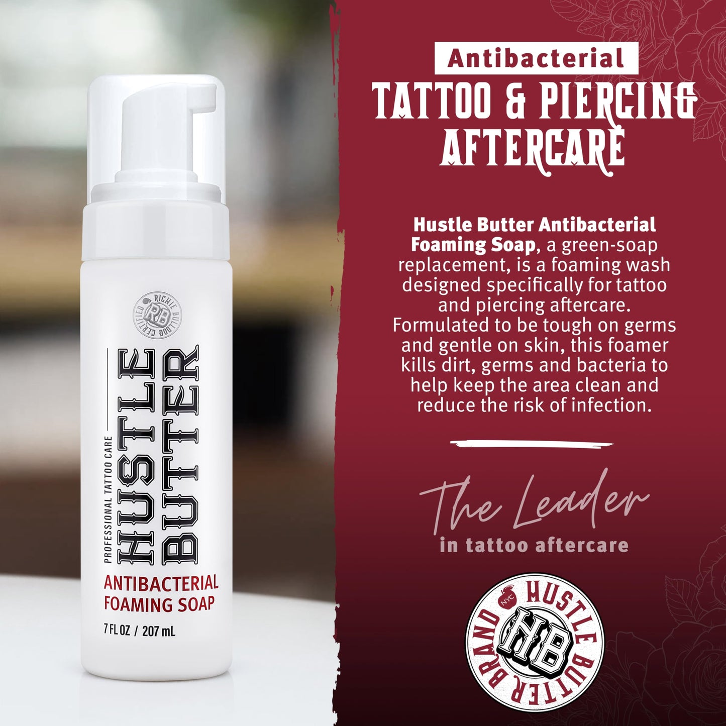 Hustle Butter Tattoo Soap & Aftercare Balm - Antibacterial Soap, Safe To Use While Healing, Vegan, No Petroleum - 5 Ounce Balm & 7 Ounce Tattoo Wash Beauty and Personal Care Hustle Butter Deluxe