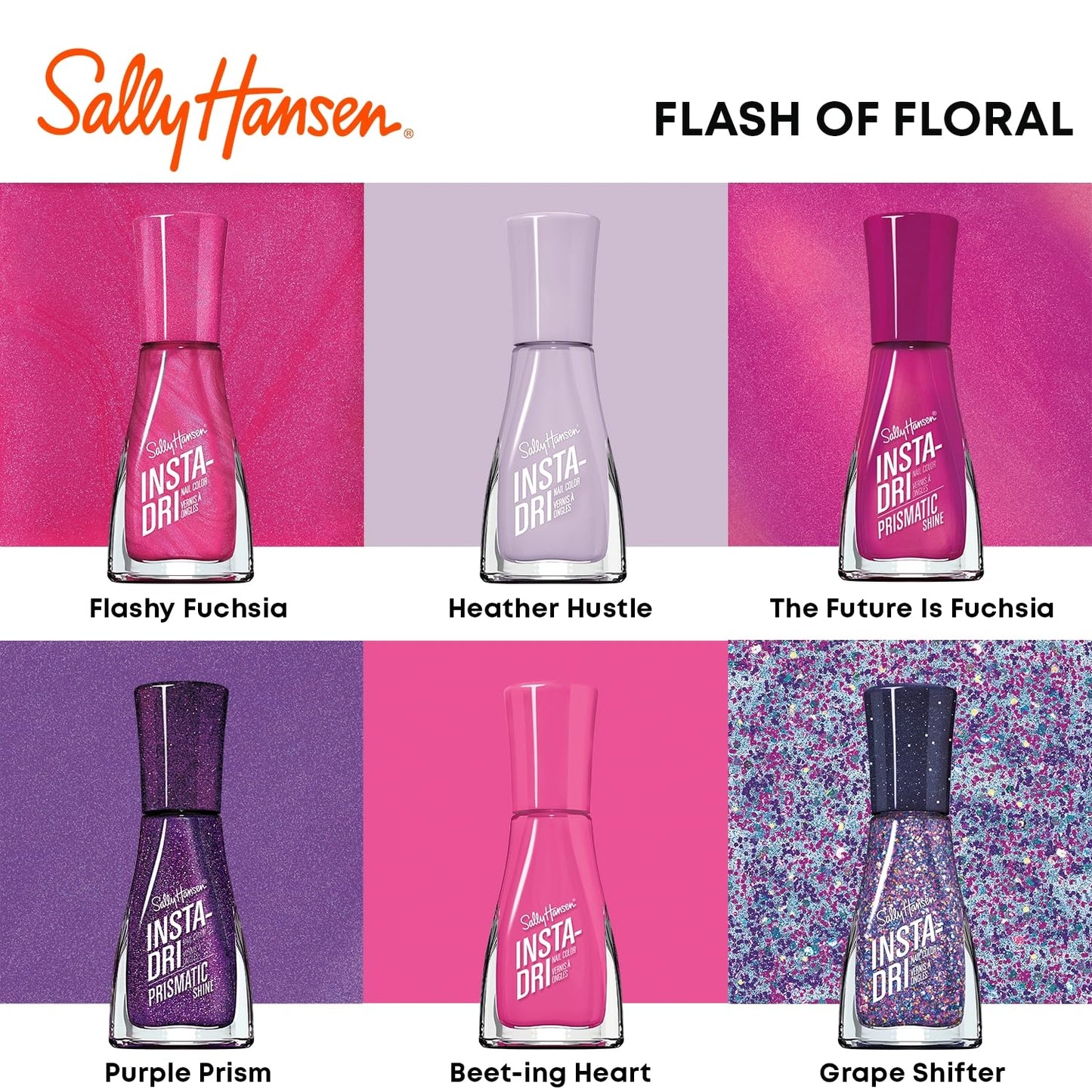 Sally Hansen Insta-Dri Nail Polish | Quick Dry, Long Lasting, Streak-Free Shine | Opaque, Glossy | Opaque, Glossy | 281 Beet-ing Heart | Bright Pink Beauty & Personal Care Sally Hansen