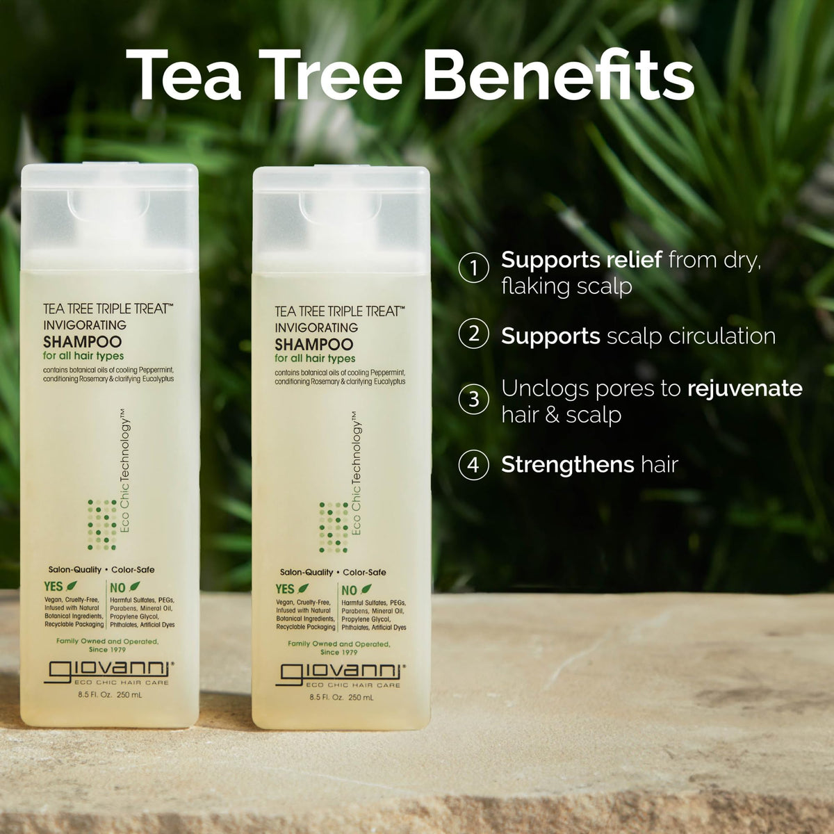 GIOVANNI Tea Tree Triple Treat Invigorating Conditioner, Eucalyptus, 128 oz