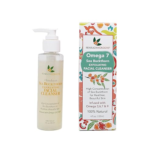 SeabuckWonders Organic Sea Buckthorn Exfoliating Daily Face Wash, Deep Cleaning, Gentle Facial Cleanser with Omega 3,6,7,9, Jojoba, pH Balanced Beauty & Personal Care SEABUCKWONDERS