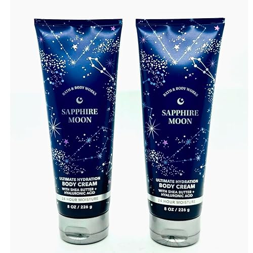 Bath & Body Works Body Cream, 8oz Each, Set of 2 - Aloe, Vitamin E, Shea (Sapphire Moon) Beauty & Personal Care Bath & Body Works