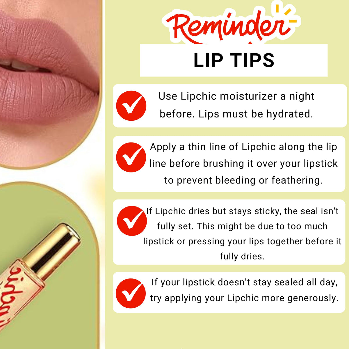 Ella International Lip Chic 6-Pack All-Day Lipstick Sealer, 0.25 oz