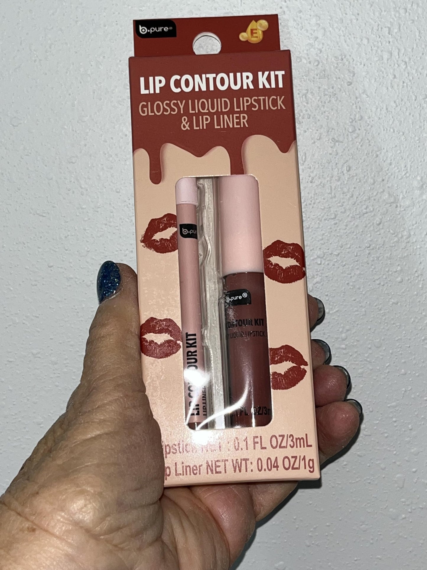 b.pure® Lip Contour Kit, Glossy Liquid Lipstick and Lip Liner, Terracotta Rose, 0.1 FL OZ Lipstick, 0.04 OZ Liner Beauty & Personal Care b.pure
