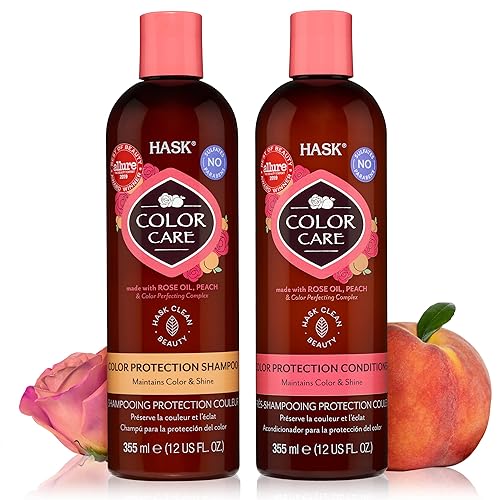 HASK Color Care Shampoo + Conditioner Set for Color-Treated Hair | Sulfate-Free, Paraben-Free, Gluten-Free, Vegan, Cruelty-Free, Color Safe | 12oz Beauty & Personal Care HASK