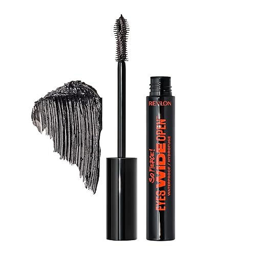 Revlon So Fierce Eyes Wide Open Mascara with Push-up Brush, For Volumizing & High Lifting Eyelashes, Smudge-proof, Flake Resistant, 104 Waterproof Beauty & Personal Care REVLON