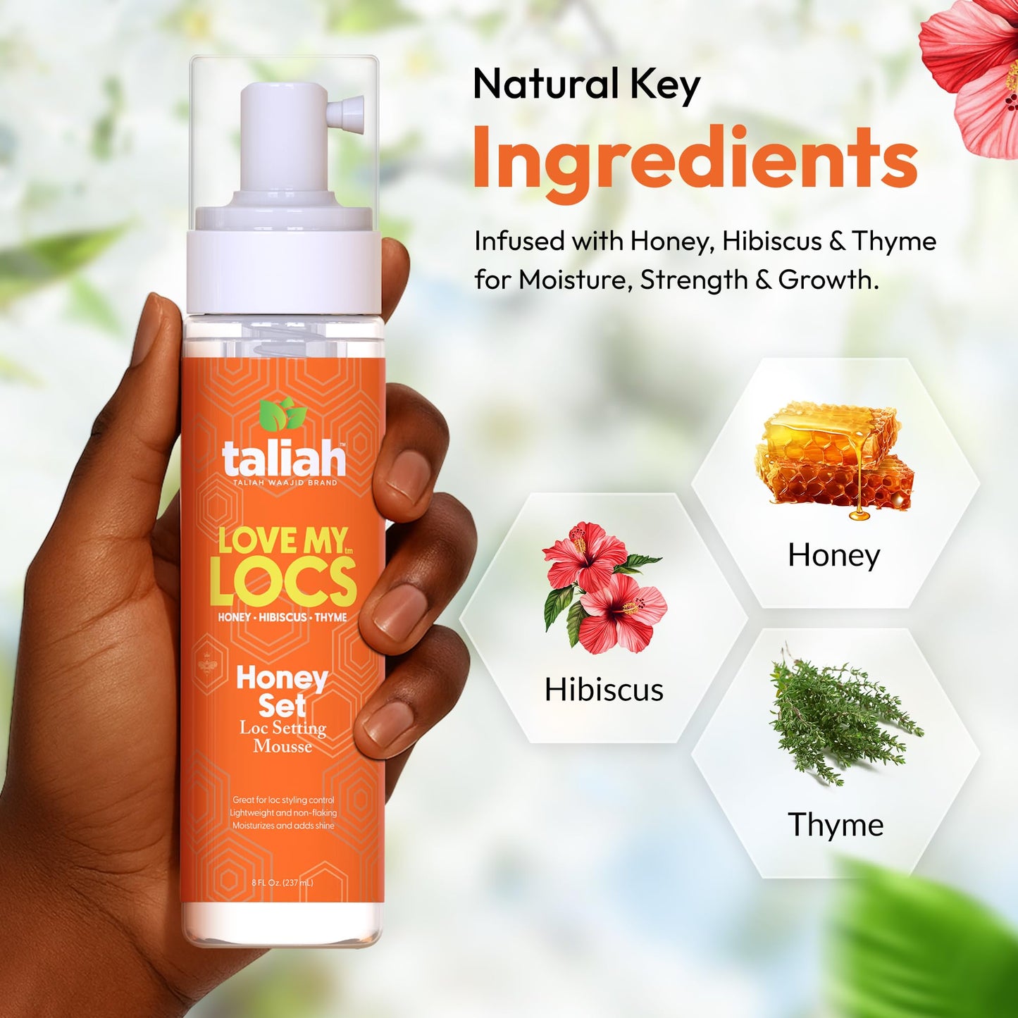 Taliah Waajid Love My Locs Honey Set Loc Hair Mousse 8oz - Alcohol-Free, Moisturizing, Firm Hold Mousse for Locs, Twists & Braids, Natural Hair Beauty & Personal Care Taliah Waajid black earth products