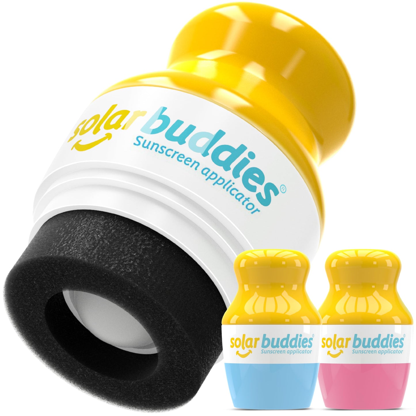 Solar Buddies Sunscreen Applicator - Blue & Pink Duo - BPA-Free Refillable Roll-on Sponge for Sunscreens & Lotions - For Kids, Adults & Families Beauty and Personal Care Solar Buddies Default Title