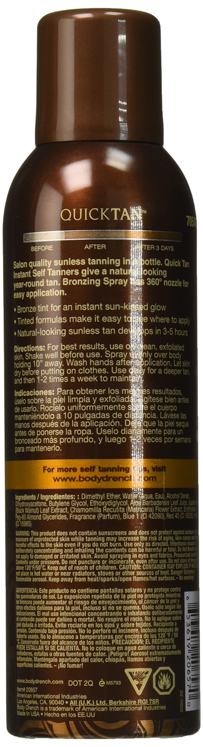 Body Drench Quick Tan Instant Self Tanning Spray, Medium Dark, 6 oz (Pack of 3) Beauty & Personal Care Body Drench