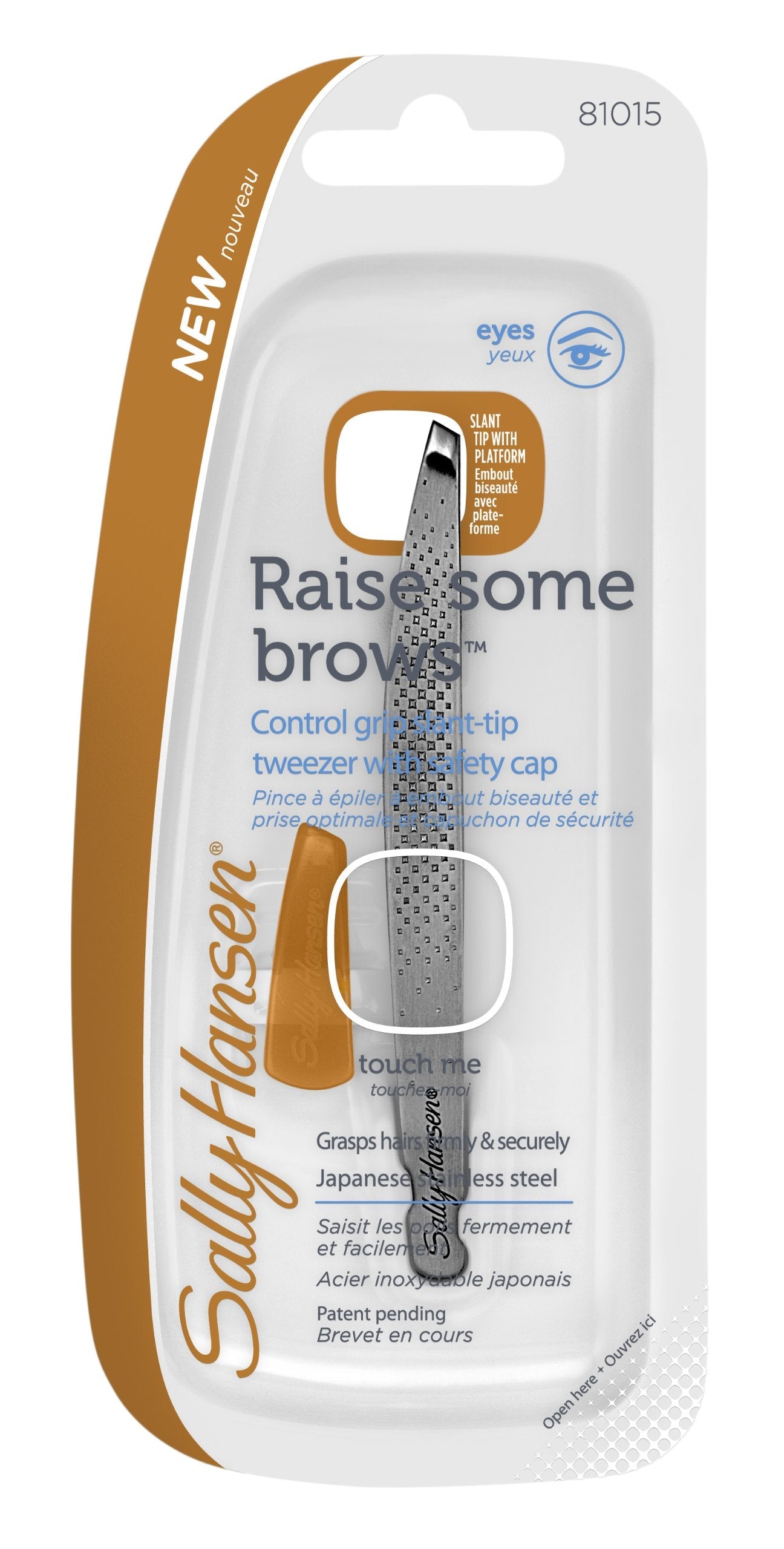 Sally Hansen Beauty Tools, Raise Some Brows-Slant Tip Tweezer with Platform (Pack of 2) Beauty and Personal Care Sally Hansen