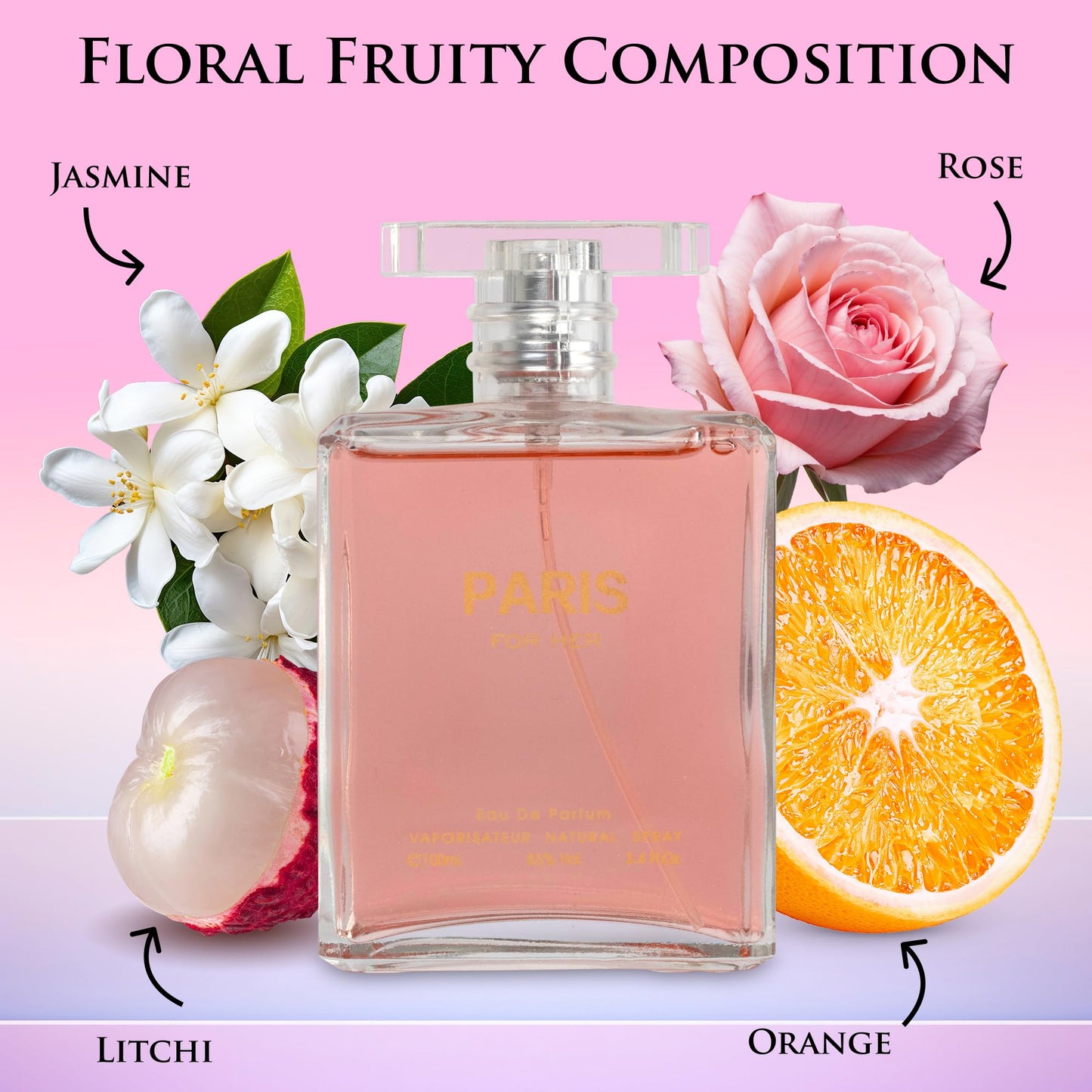 NovoGlow Paris For Her Eau de Parfum Spray Perfume, Fragrance For Women-Daywear, Casual Daily Cologne Set with Deluxe Suede Pouch- 3.4 Oz Bottle Beauty & Personal Care NovoGlow