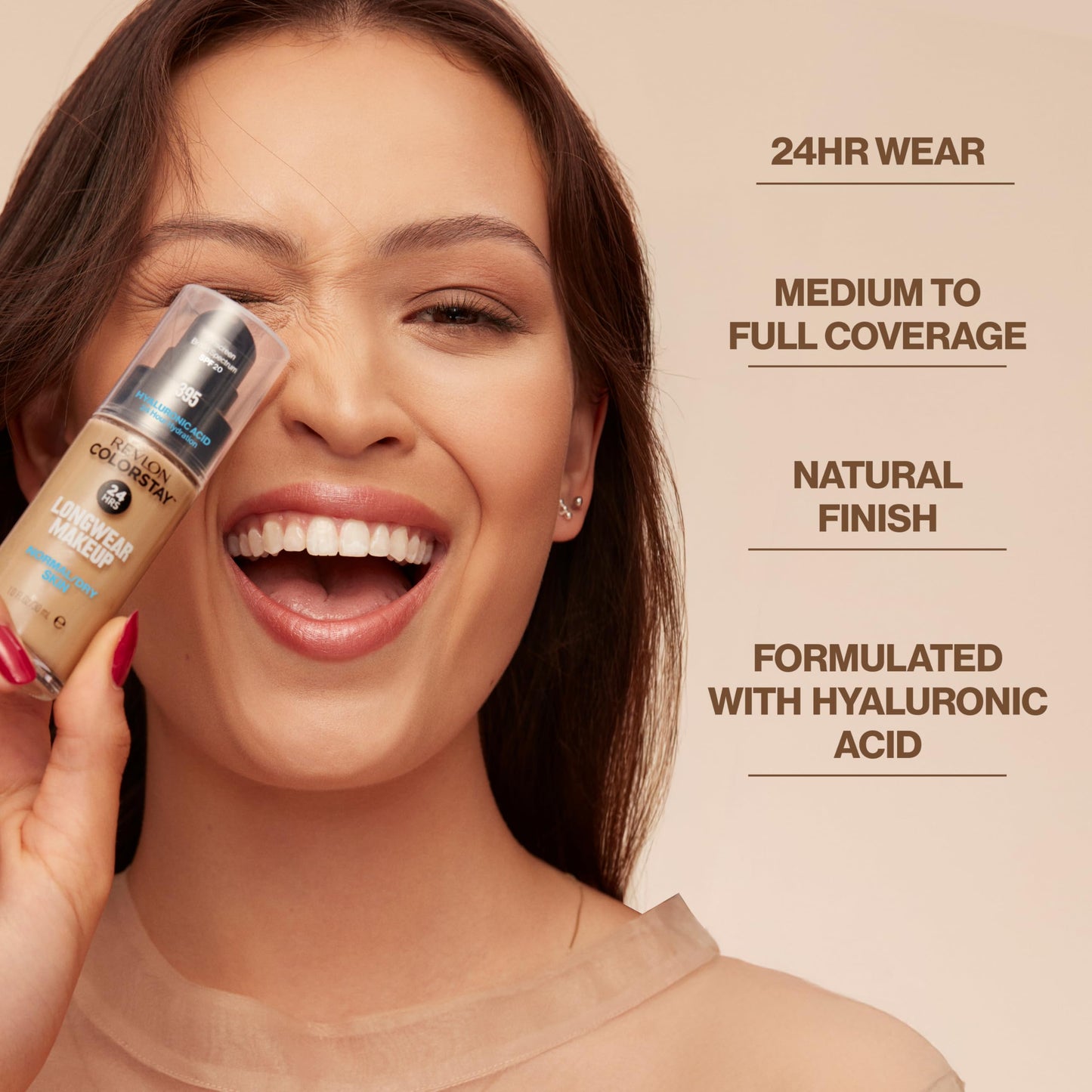 Revlon Liquid Foundation, ColorStay Face Makeup for Normal & Dry Skin, SPF 20, Longwear Medium-Full Coverage with Natural Finish, 392 Sun Beige, 1 Fl Beauty & Personal Care REVLON