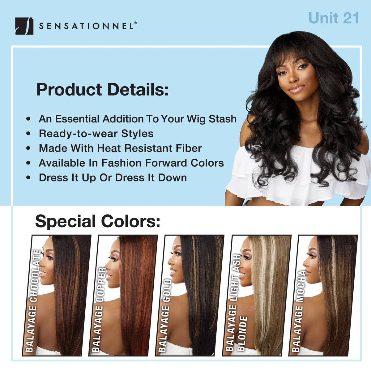Sensationnel Dashly Wig-Unit 21, 1 JETBLACK
