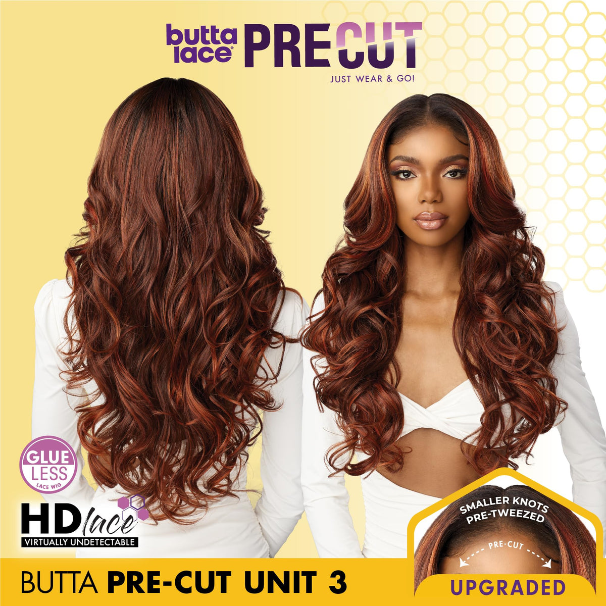 Sensationnel Butta Lace Precut Wig-Unit 3, LIGHTASHBROWN