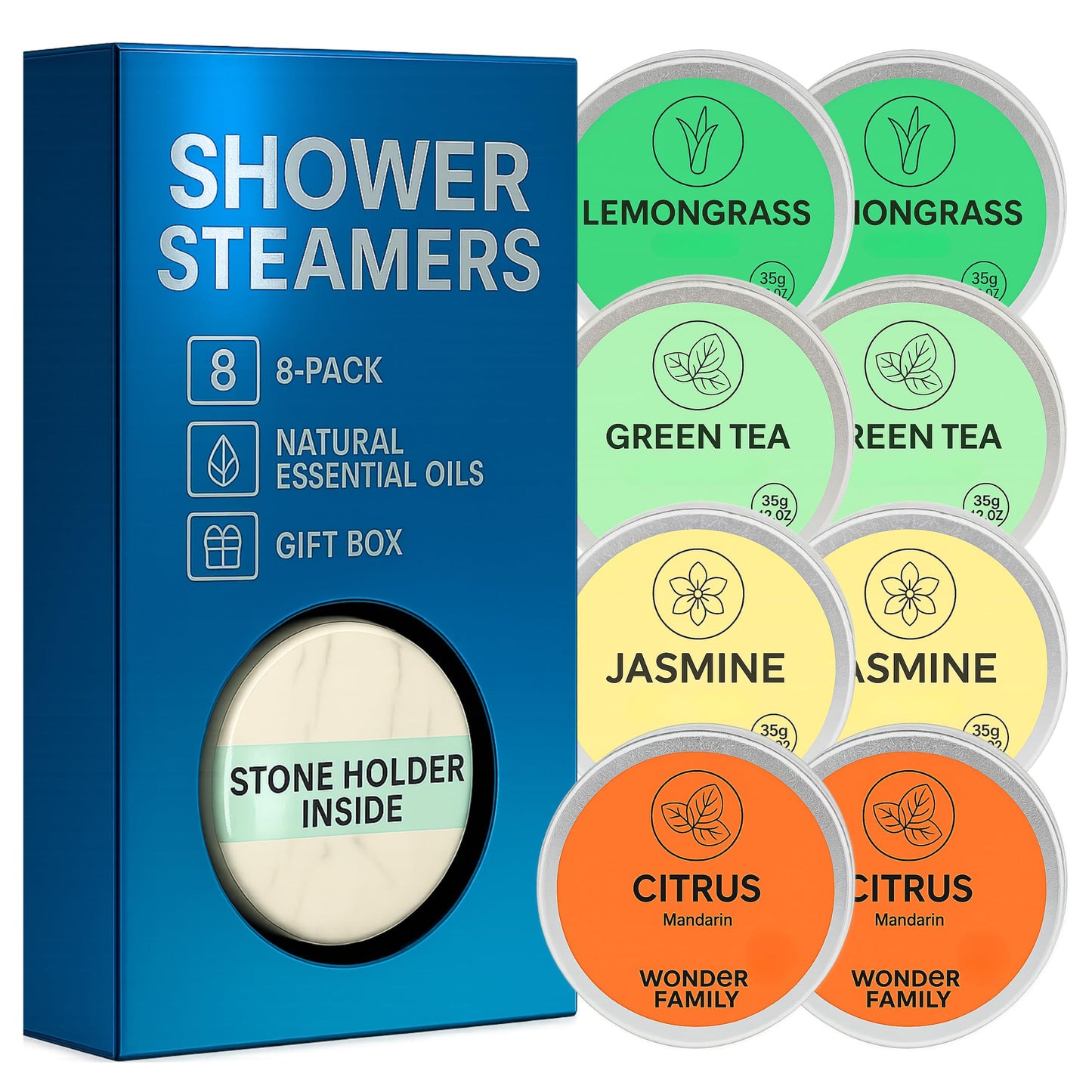 Shower Steamers Aromatherapy Gift Set for Women & Men - Vapor Shower Tablets for Sinus Relief - Menthol Eucalyptus Shower Melts - Organic Essential… Beauty & Personal Care WONDER FAMILY