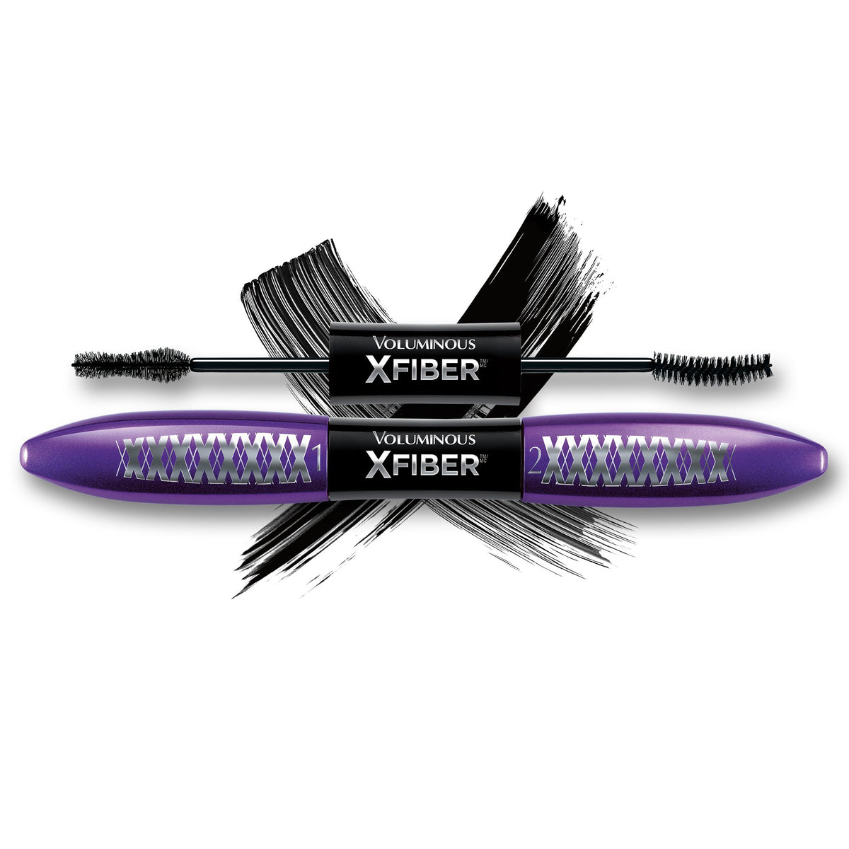 L’Oréal Paris Makeup Voluminous X Fiber Waterproof Mascara with Black Primer, Blackest Black, 1 Tube