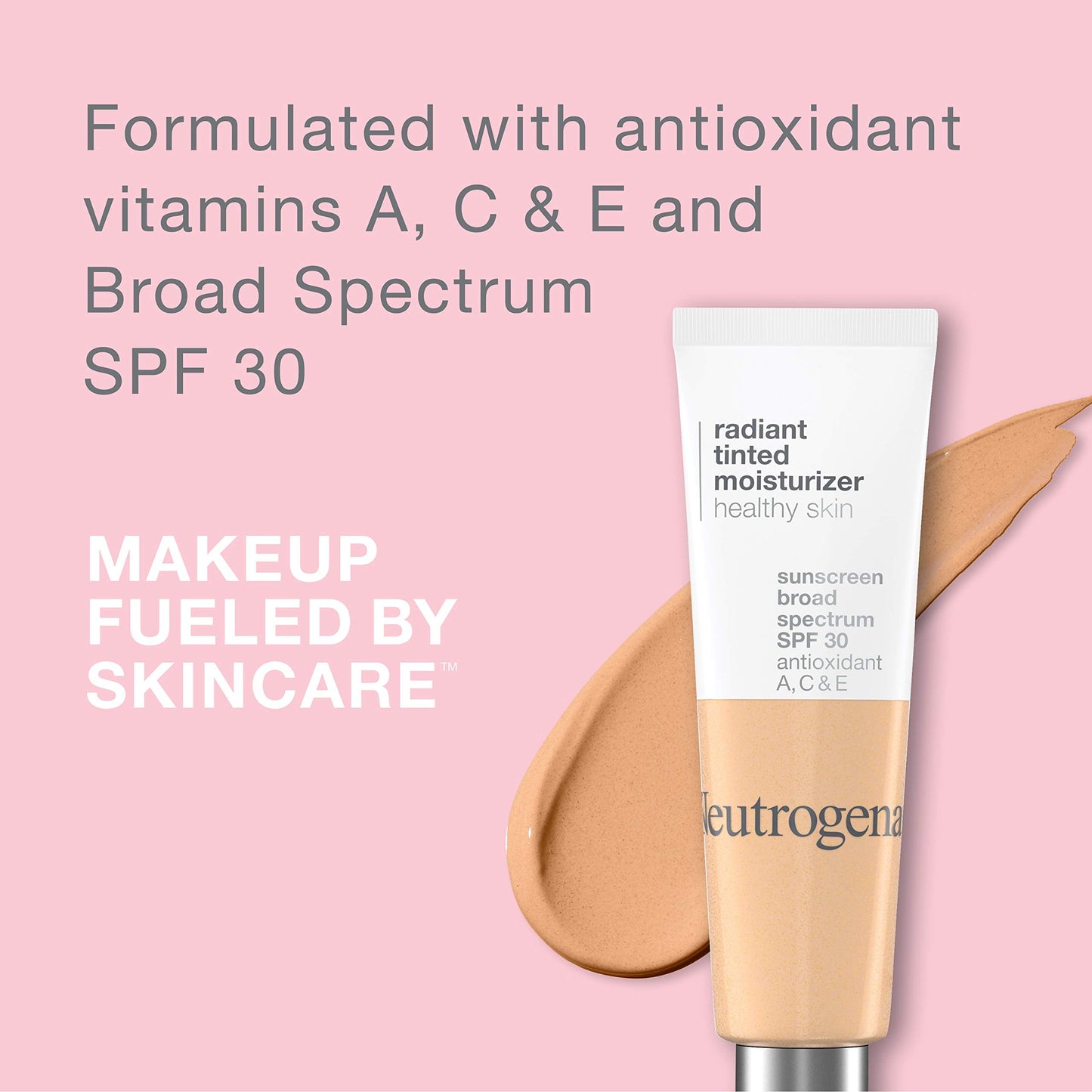 Neutrogena Healthy Skin Radiant Tinted Facial Moisturizer with Broad Spectrum SPF 30 Sunscreen Vitamins A, C, & E, Lightweight, Sheer, & Oil-Free Beauty & Personal Care Neutrogena