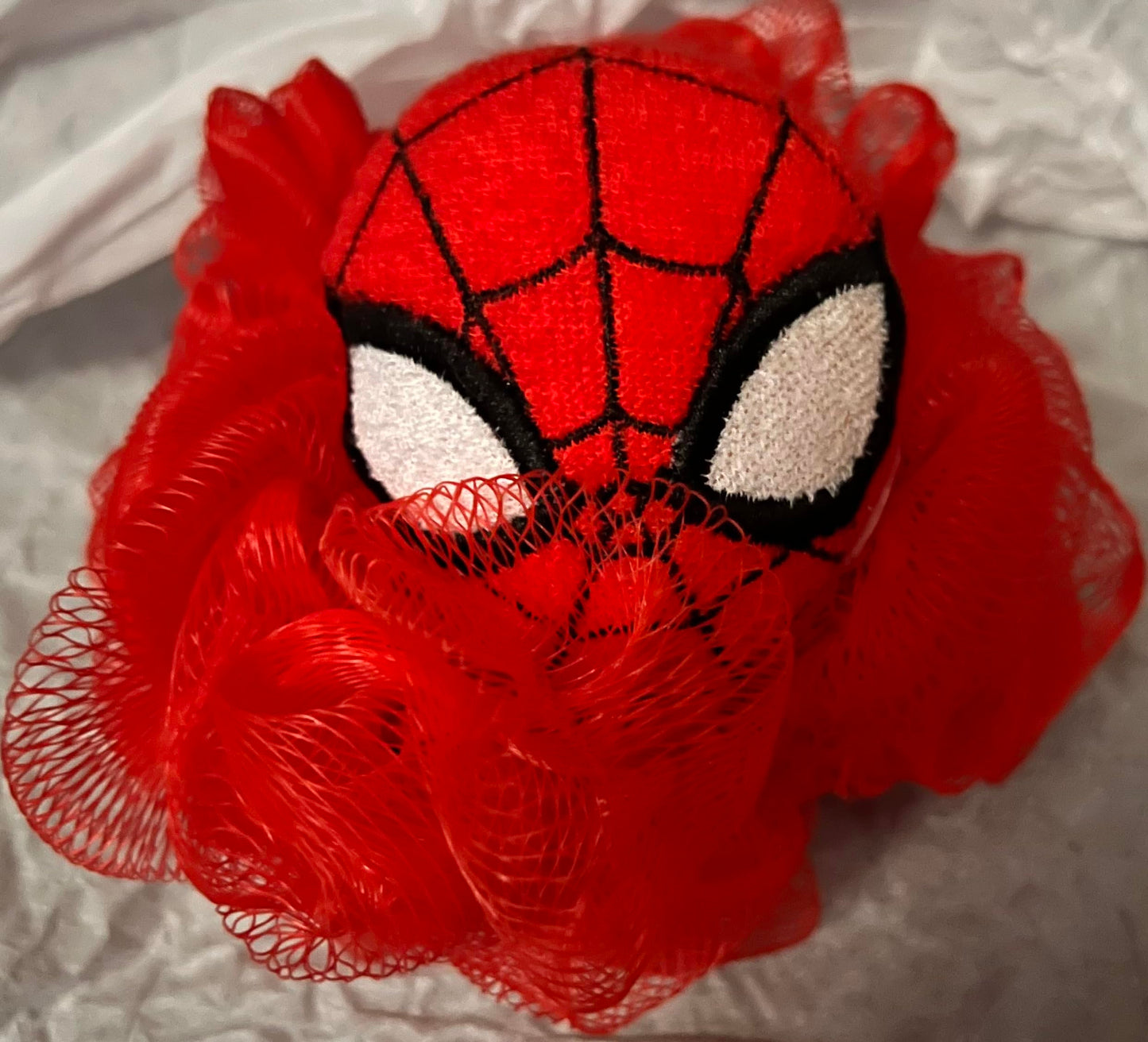 Spider-Man Kids Bath Loofah Sponge - Marvel Microfiber Exfoliating Body Scrubber, Light Blue Shower Puff Beauty and Personal Care Spider-Man