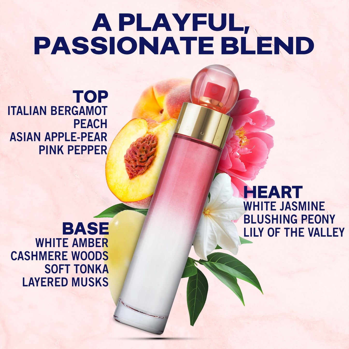 Perry Ellis 360° Coral Eau De Parfum Spray for Women - Perfume for Women, Floral & Fruity Fragrance, EDP, Designer Scent for Her, Long Lasting - 3.4 Beauty & Personal Care Perry Ellis