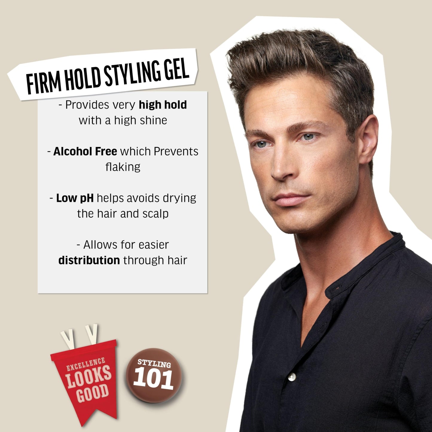 American Crew Men's Hair Styling Gel, Firm Hold, Non-Flaking, Gift for Him, 33.8 fl oz Beauty & Personal Care AMERICAN CREW