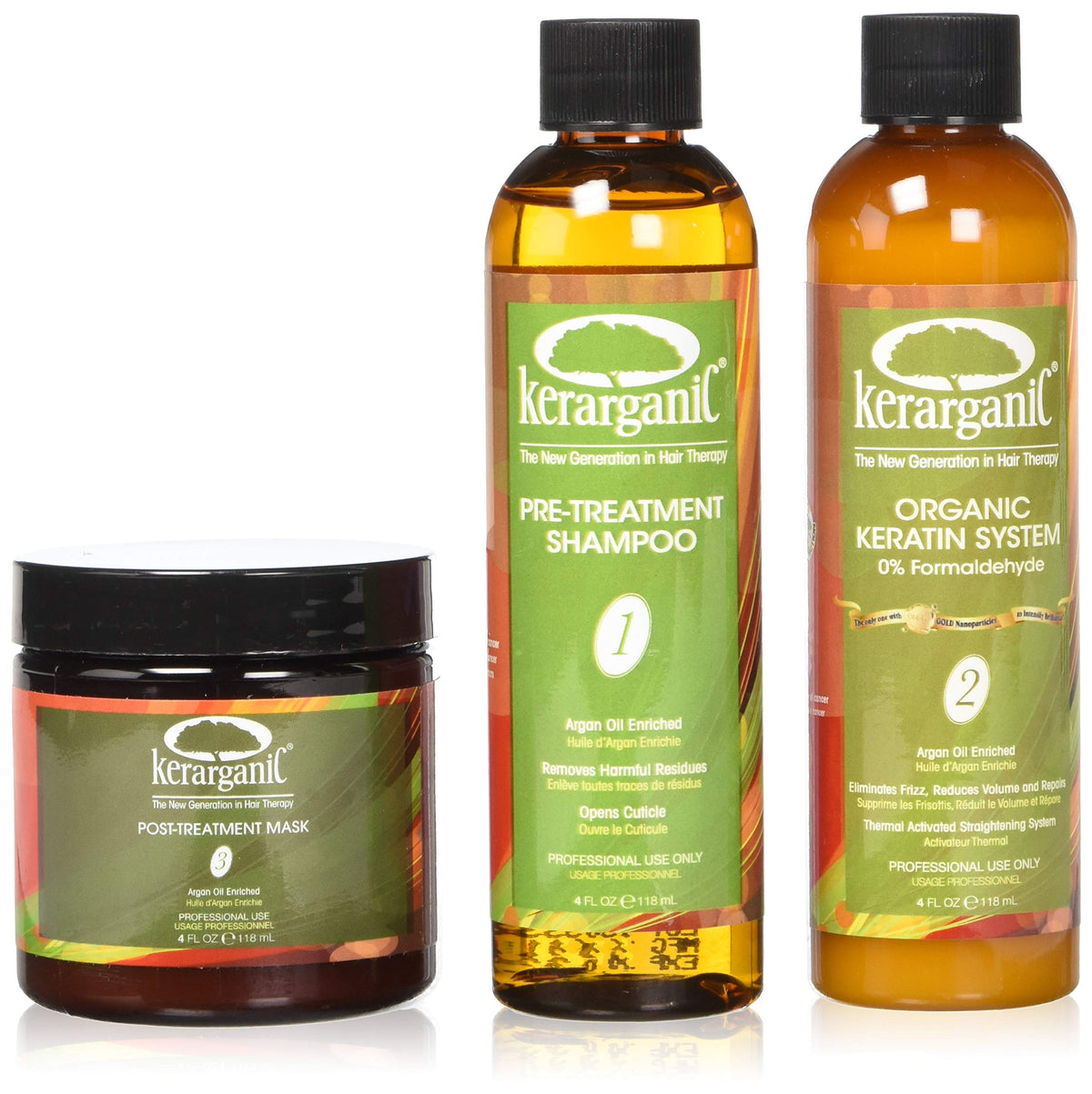 KERATIN TREATMENT SET - ORGANIC - FORMALDEHYDE FREE - 4-oz Beauty & Personal Care KERARGANIC