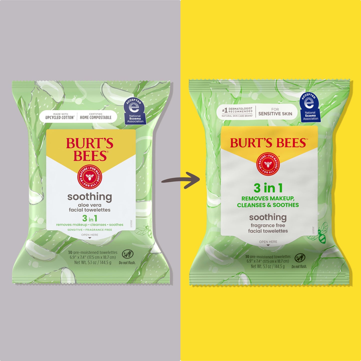 Burt’s Bees Soothing, Fragrance Free Facial Towelettes for Sensitive Skin, Aloe Vera, 100% Plant Based Cloths; 99% Natural Origin; Removes Makeup Beauty & Personal Care Burt's Bees