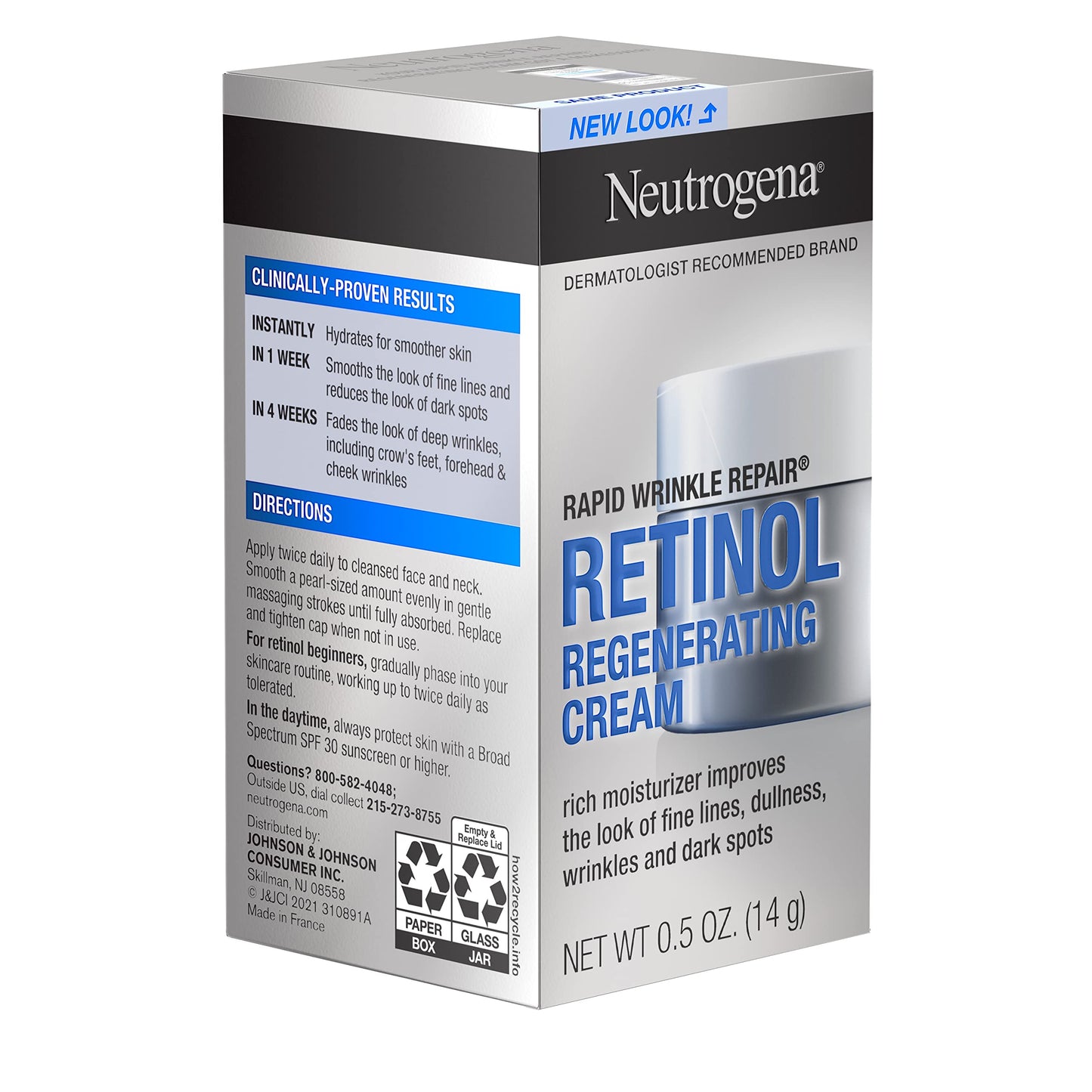 Neutrogena Rapid Wrinkle Repair Retinol Regenerating Cream, 0.5 Oz Mini (Pack of 3) Beauty & Personal Care Neutrogena