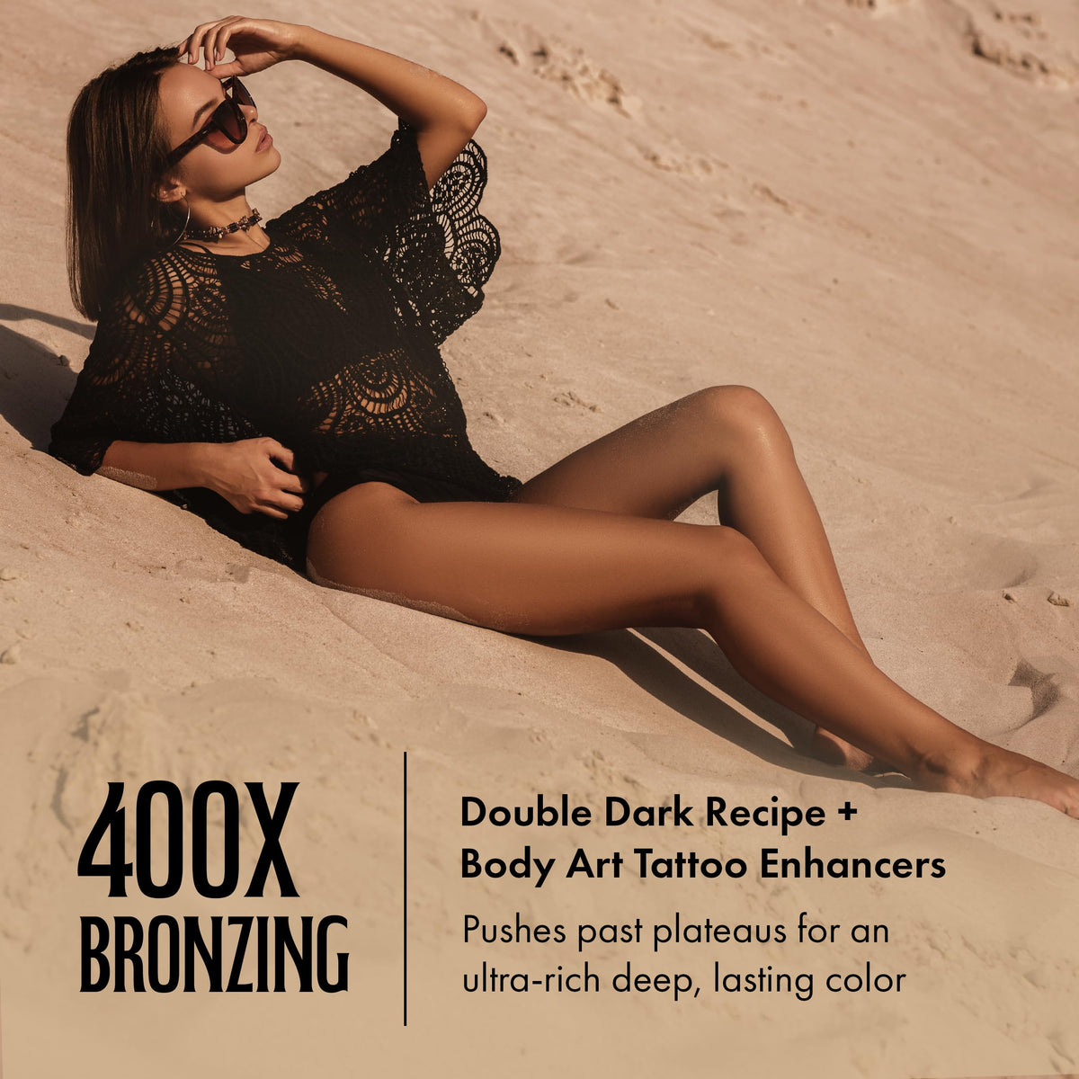 Brown Sugar Double Dark Dipped in Dark 400X Bronzer Lotion, 7.5 Fl Oz