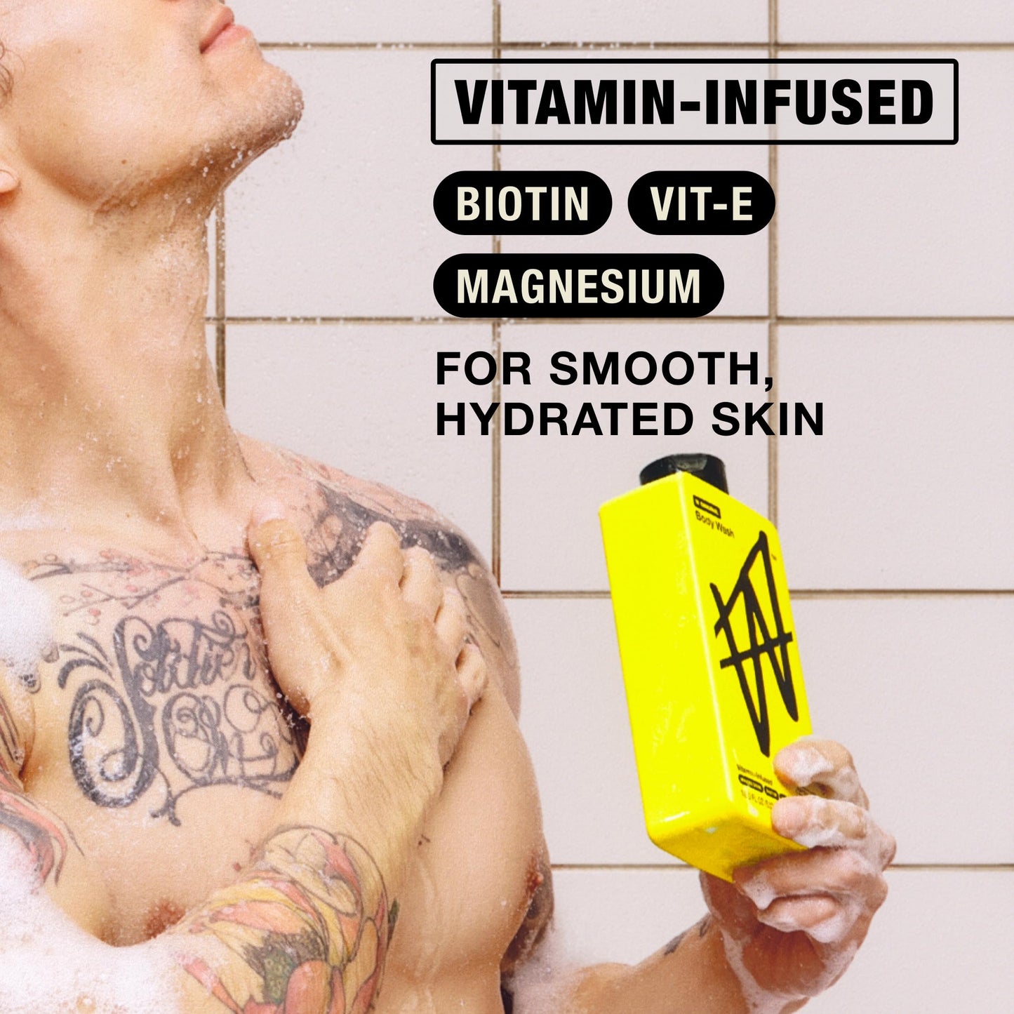 W By Jake Paul Body Wash for Men, Exfoliating Shower Gel with Jojoba Oil, Deep Clean Hydrating Mens Bodywash, Original Scent, 18 fl oz Beauty & Personal Care W