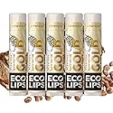 Eco Lips GOLD Organic Lip Balm with Baobab Oil - Soothe and Moisturize Dry, Cracked and Chapped Lips - 100% Plastic-Free Plant Pod Packaging (6 Tubes) Beauty & Personal Care Eco Lips