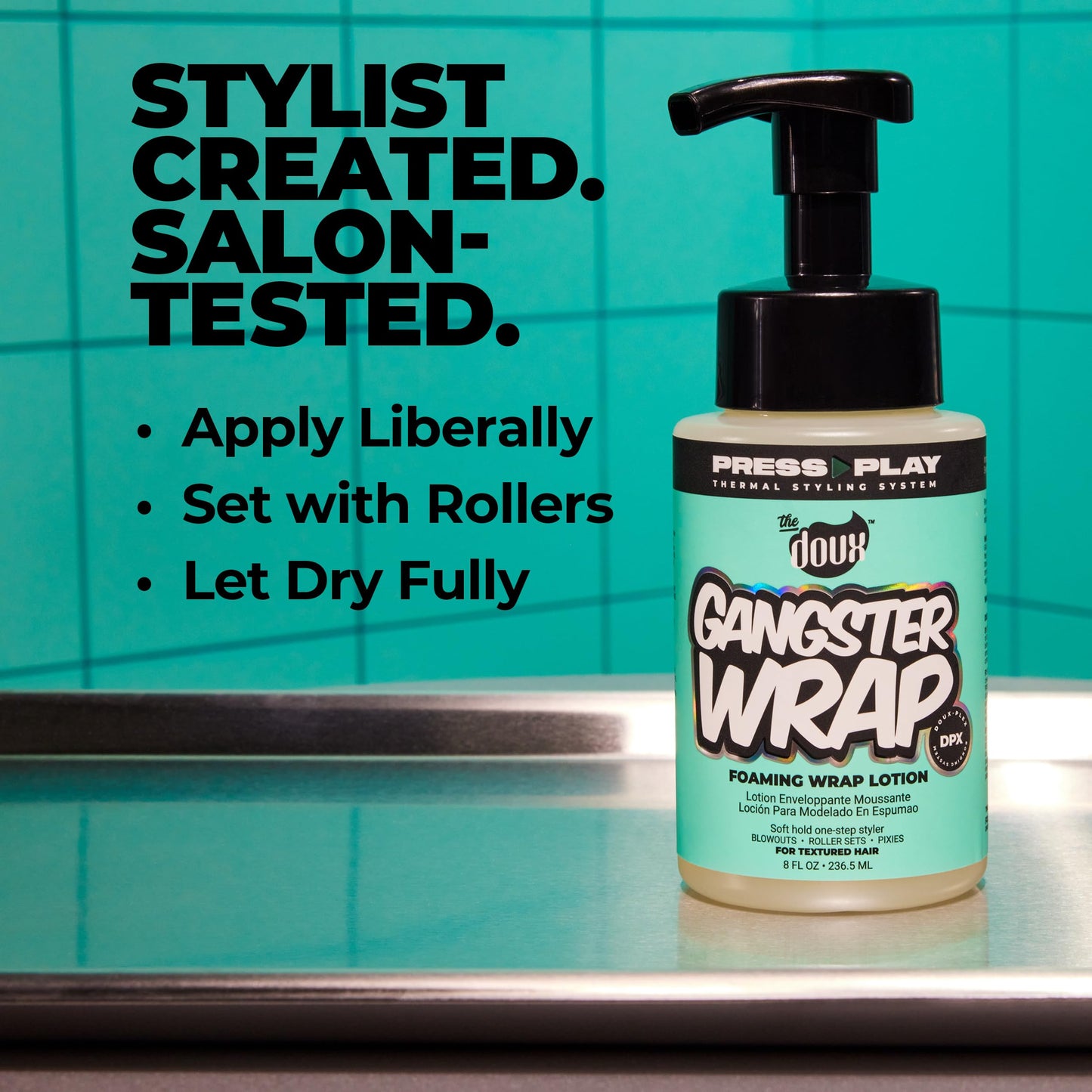 The Doux GANGSTER WRAP Foaming Wrap Lotion - Mousse for Curly Hair - One-Step Styler for Blowouts, Roller Sets, and Pixies Beauty & Personal Care The Doux