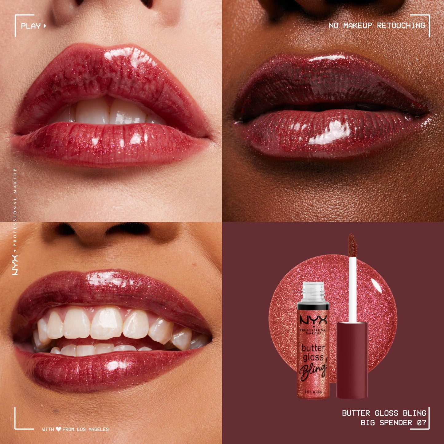 NYX PROFESSIONAL MAKEUP Butter Gloss Bling Lip Gloss, Non Sticky and Shiny Vegan Lip Makeup - Big Spender Beauty & Personal Care NYX PROFESSIONAL MAKEUP