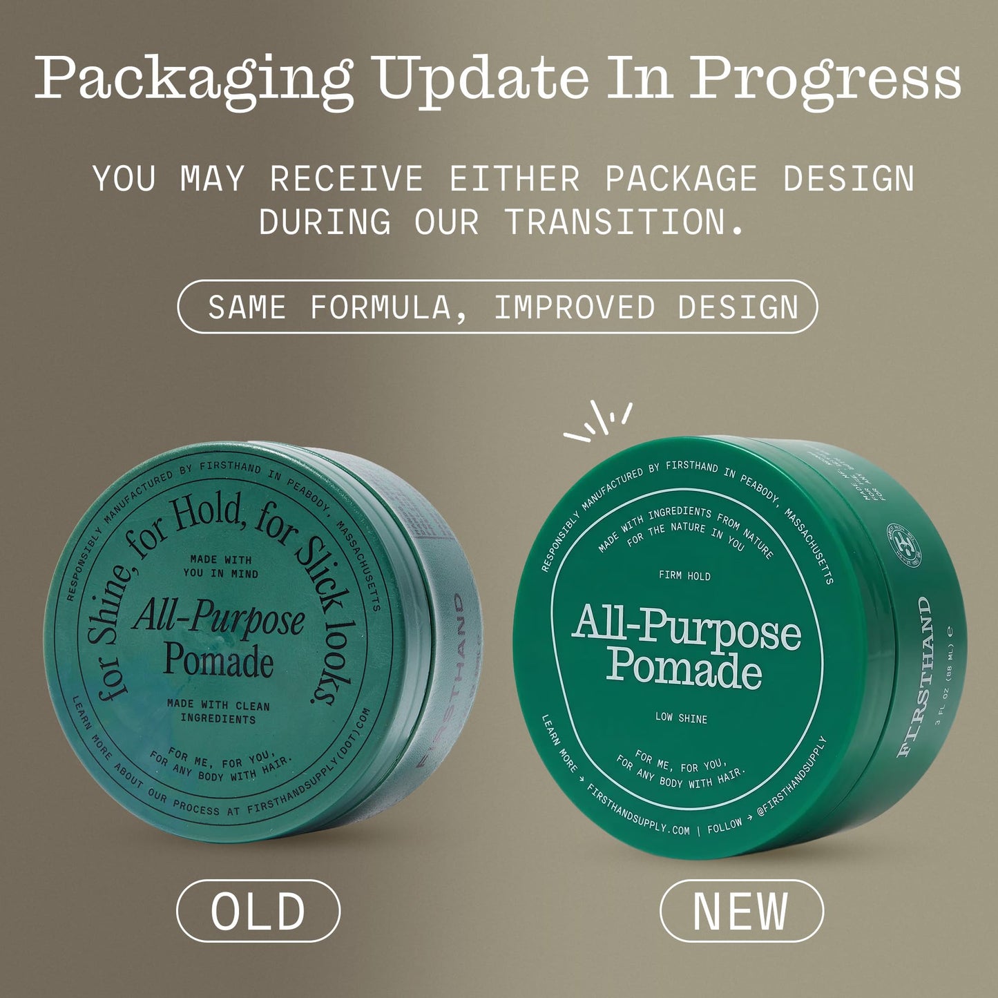 Firsthand Supply All-Purpose Hair Pomade for Men & Women - Flexible Firm Hold with Natural, Low Shine - Organic, Water Based Pomade - Nourishing Aloe Beauty & Personal Care Firsthand