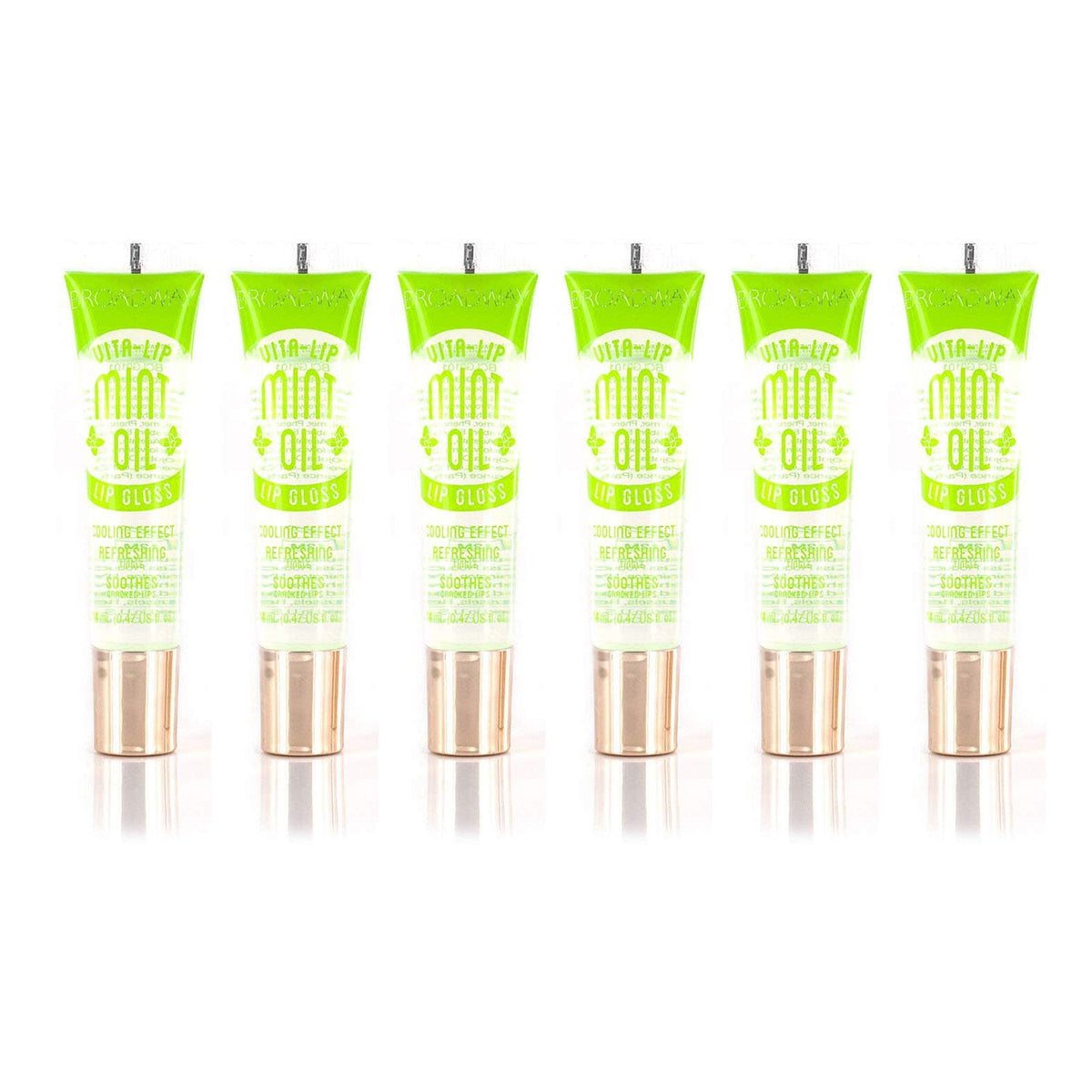 Ruby Kisses Broadway Vita-Lip Clear Lip Gloss (Mint Oil 6 Pack), Ultra-Hydrating & Soothing Formula with Vitamin Oils, High-Shine Non-Sticky Finish Beauty & Personal Care Ruby Kisses