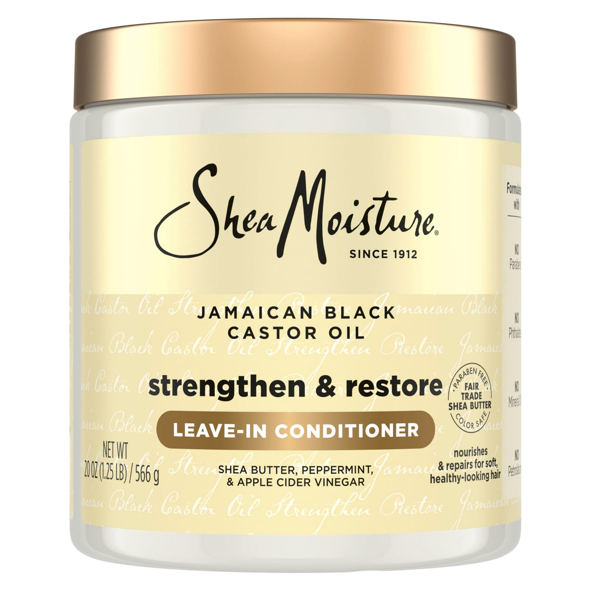 SheaMoisture Leave In Conditioner Jamaican Black Castor Oil Conditioner For Hair To Soften and Detangle Hair 20 oz Beauty & Personal Care Shea Moisture