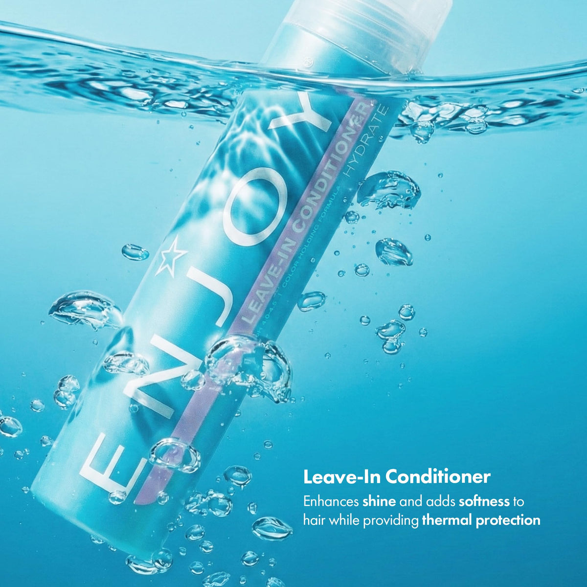 Enjoy Leave In Conditioner - Eliminates Frizz Cleansing Moisturizing Smoothing - Sulfate Free For Thick Coarse or Curly Hair (10.1 Fl Oz)