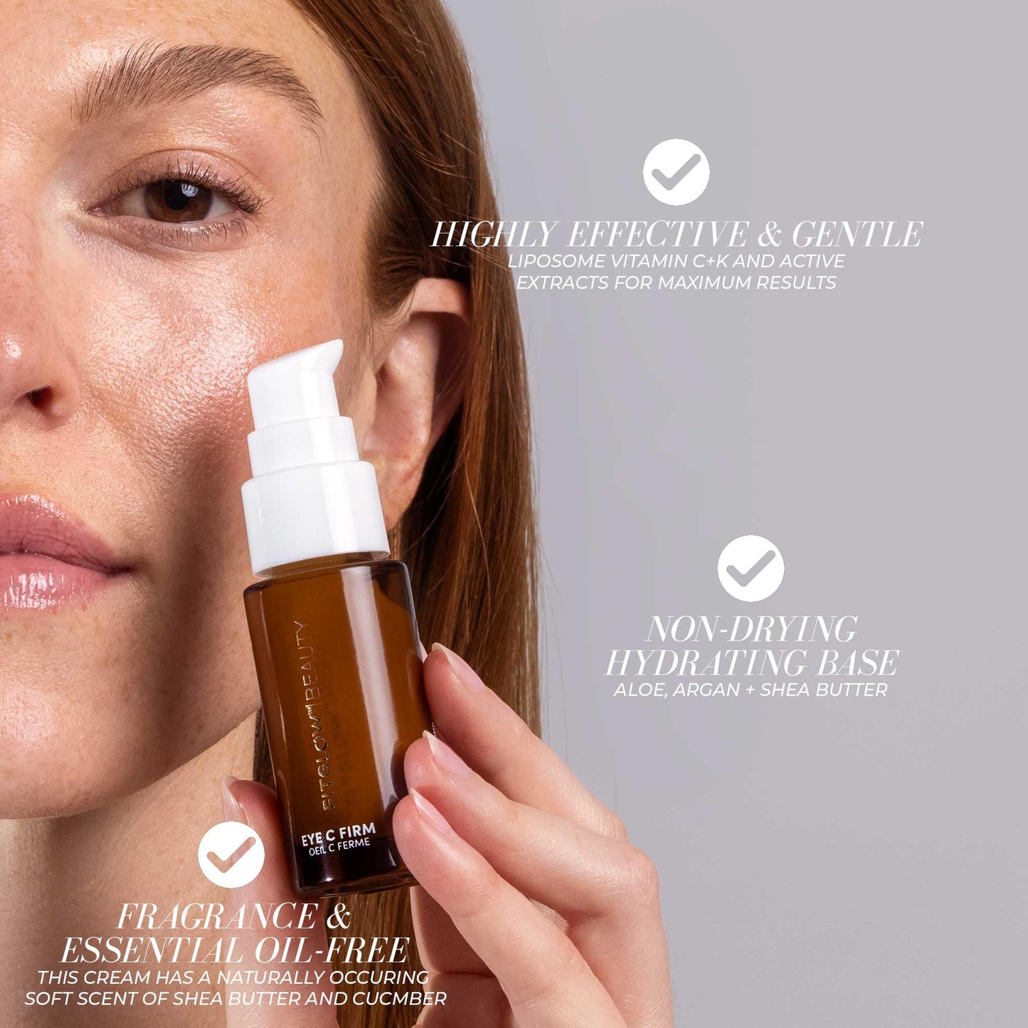Fitglow Beauty | Eye C Firm Anti Aging, Firming & Hydrating Eye Cream | Reduce Wrinkles, Fine Lines, Dark Circles & Puffiness | Vitamin C + K Beauty & Personal Care FITGLOW