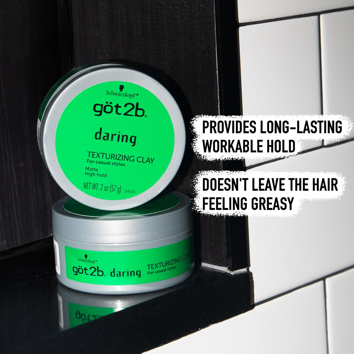 got2b Daring Texturizing Clay, 2 Fl Oz, Matte Finish and High Hold Styling Hair Clay For Men and Women, Non-Greasy, Non-Sticky Hair Texturizer Beauty & Personal Care Got2B