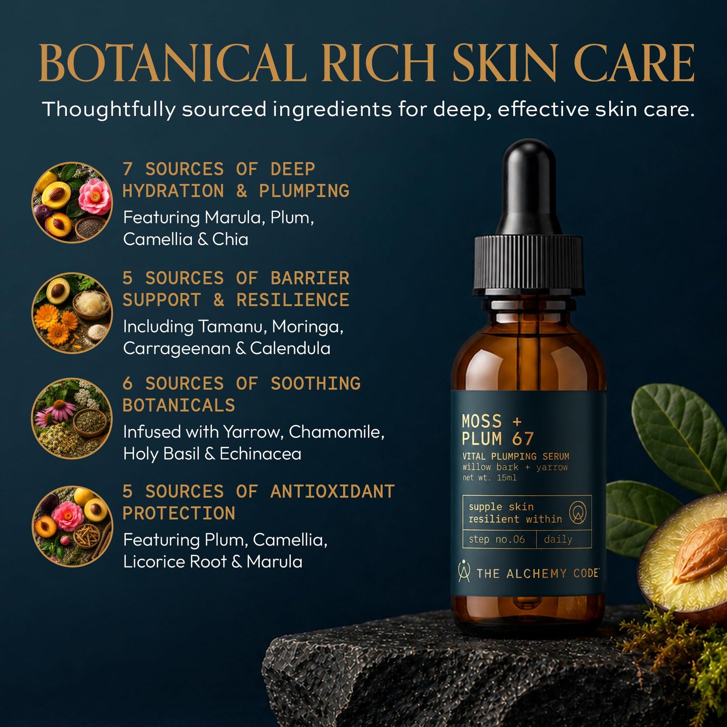 The Alchemy Code Moss + Plum 67 Hydrating Face Serum, 0.5 fl oz Beauty & Personal Care ALCHEMY CODE